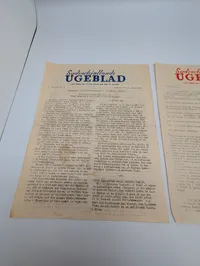 To udgaver af Sydvestsjællands Ugeblad fra marts og april 1945
