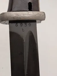 Tysk Mauser K98 Bajonet med Metalskede, nummerens