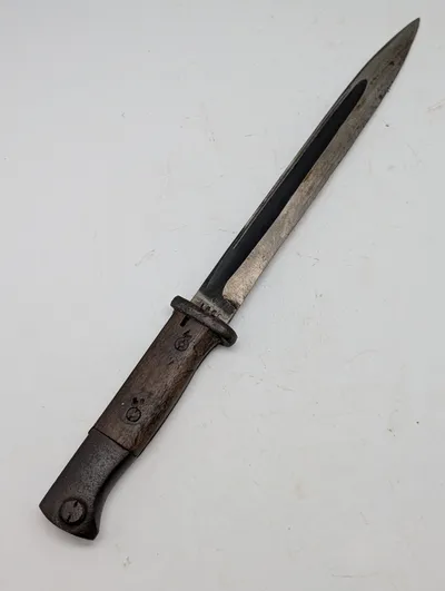 Tysk Mauser K98 Bajonet med Trægreb