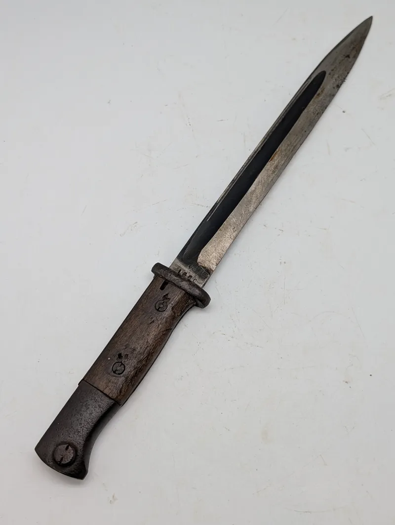 Tysk Mauser K98 Bajonet med Trægreb