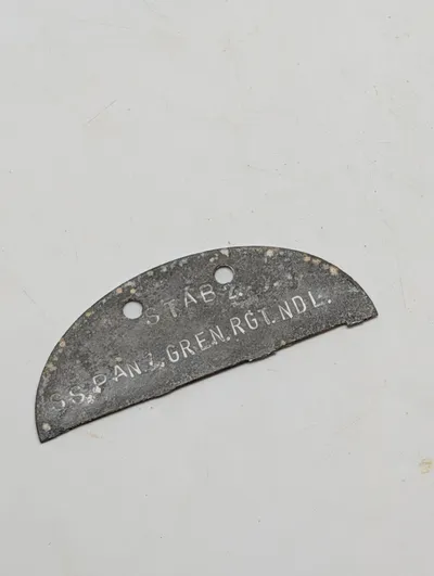 Tysk WWII SS-Panzergrenadier-Regiment 'Nederland' Erkennungsmarke, ORIGINALT