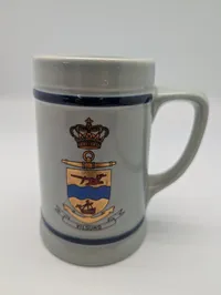 Danish Royal Navy Vilsund Ceramic Beer Stein with Crest