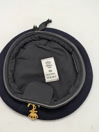Dansk Søværnet Baret med Forgyldt Krone og Anker Emblem