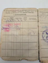 Tysk Luftwaffe Soldbuch fra 2. Verdenskrig tilhørende Karl Burkhardt