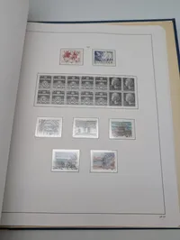 Samling af frimærker i Danmark album og diverse kuverter