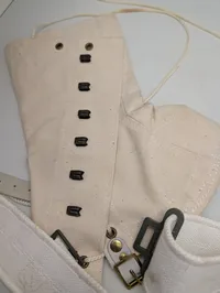 Danish Military HMAK White Canvas Webbing Belt and Gaiters Set MP Søværnet 