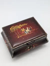 Vintage Mixed Collectibles Lot with Jewelry Box, Compact, and Souvenir Box