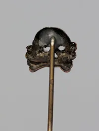 Pre-1945 Totenkopf Dødningehoved Stickpin i Bronze