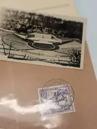 Samling af 1936 Berlin Olympiade Ephemera og Postkort