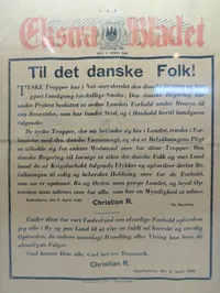 Ekstra Bladet April 9, 1940 WWII Danish Occupation Proclamation