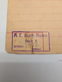 Gross-Rosen koncentrationslejr postkort fra 1943
