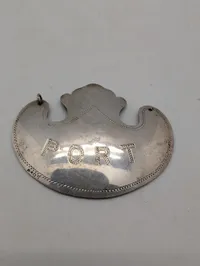 Antik 830S Sølv Portvinsskilt
