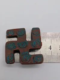 German WHW Plastic Swastika Pin Klethen Kreis Stade Langobardisch