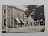 Vintage Jægerspris Hotel Black and White Topographical Postcard