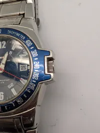 Tommy Hilfiger Herreur i Rustfrit Stål med Blå Tachymeter-krans