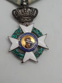 Græsk Frelserorden (Order of the Redeemer) Ridderkors i Sølv og Emalje fuld størrelse med Dansk montering 