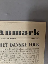 Samling af danske modstandsaviser og illegale blade fra 2. verdenskrig