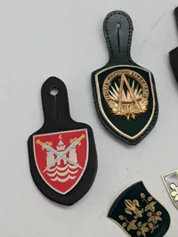Samling af danske militære og civile emblemer, ordener og pins