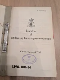 Dansk militær manual: Brandrør til artilleri- og kampvognsammunition