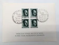 Tyskland 1937 Adolf Hitler Souvenirark Michel Block 7