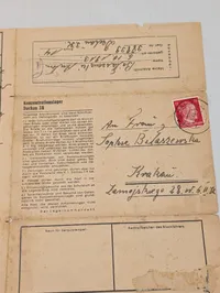 Dachau Koncentrationslejr postkort fra fange til Sophie Bilaszewska i Krakow
