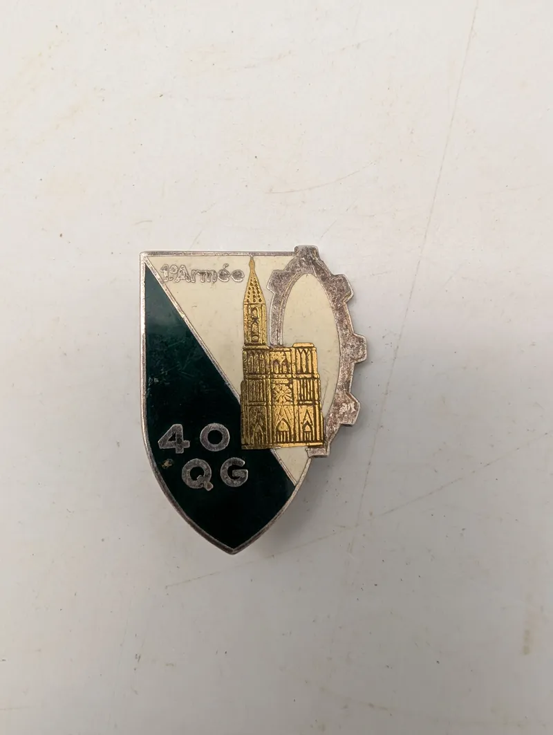 Fransk militæremblem, 1. Armé 40. QG med Strasbourg Katedral