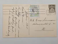 1910 Danish Christmas Postcard with Julen Charity Stamp