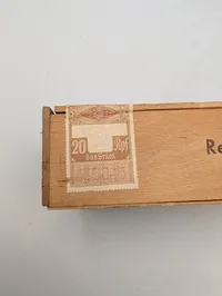 Vintage Pflanzer-Dienst Res Honoris Wooden Cigar Box WW2 ubrugt 
