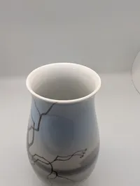Bing & Grøndahl porcelænsvase med landskabsmotiv
