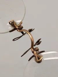 Antique Gold-Filled Rimless Pince-Nez Spectacles with Original Case