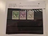 Danmark 1925-29 Luftpost frimærkesæt, 10 øre, 15 øre og 50 øre