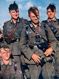 Tysk WW2 Daimon Telko Trio militær lommelygte i sort metal