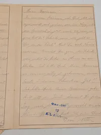 Koncentrationslejr Auschwitz brevpapir og kuvert fra fange Johann Dziubek