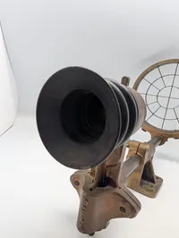 Vintage Brass Anti-Aircraft Ring Sight with Rubber Eyepiece
