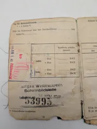 Tysk Luftwaffe Soldbuch fra 2. Verdenskrig tilhørende Karl Burkhardt