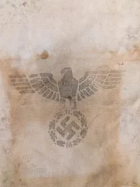 Tysk Wehrmacht kornsæk fra 2. verdenskrig med H.V.P. markering