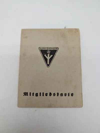 Tysk Deutsches Frauenwerk Medlemskort (Mitgliedskarte) fra 1937