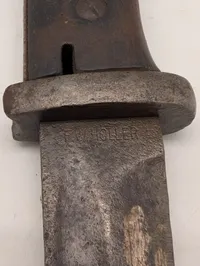 Antik tysk Mauser M1884/98 bajonet med trægreb