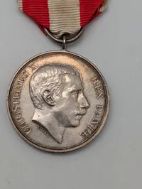Dansk Genforeningsmedalje 1920, Christian X, sølv, givet til udlændinge, ekstremt sjælden 