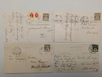 Collection of Four Early 20th Century Antique Postcards