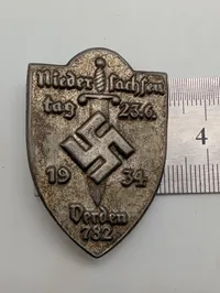 Tysk Niedersachsentag Verden 1934 Tinnie Badge