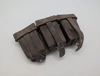 WWII German Mauser K98 Triple Leather Ammo Pouch