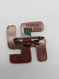 German WHW Plastic Swastika Pin Klethen Kreis Stade Langobardisch