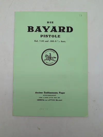 Anciens Établissements Pieper, Die Bayard Pistole manual