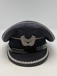 Tysk Luftvåben (Luftwaffe) Officerskasket med Sølvbroderi