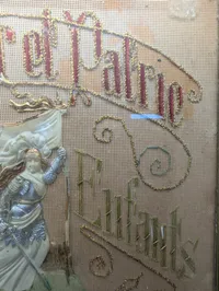 Fransk Militær Souvenirramme med Joan of Arc og Soldaterportræt