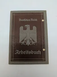 Tysk Arbejdsbog (Arbeitsbuch) fra Det Tredje Rige, ca. 1930-1940