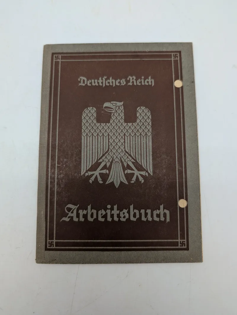 Tysk Arbejdsbog (Arbeitsbuch) fra Det Tredje Rige, ca. 1930-1940