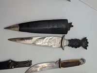 Collection of Eight Vintage Fixed Blade and Folding Knives