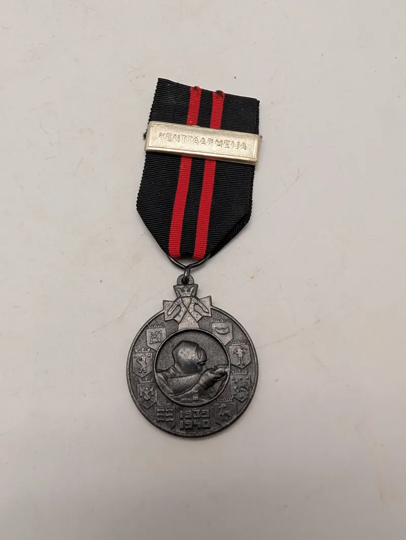 Finsk Vinterkrigs Mindemedalje 1939-1940 med Kenttäarmeija Spænde